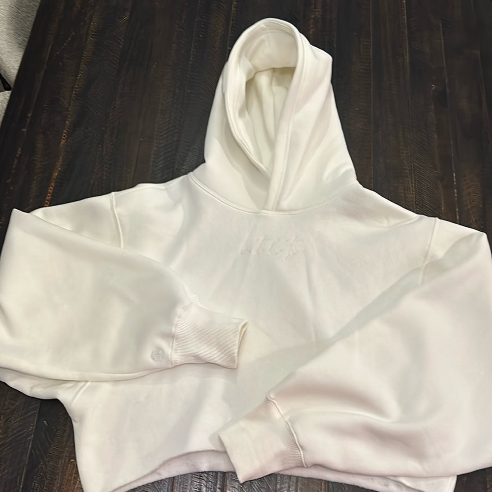 Vitality Ivory Cropped Hoodie